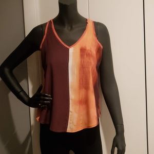 Burgundy sleeveless to
